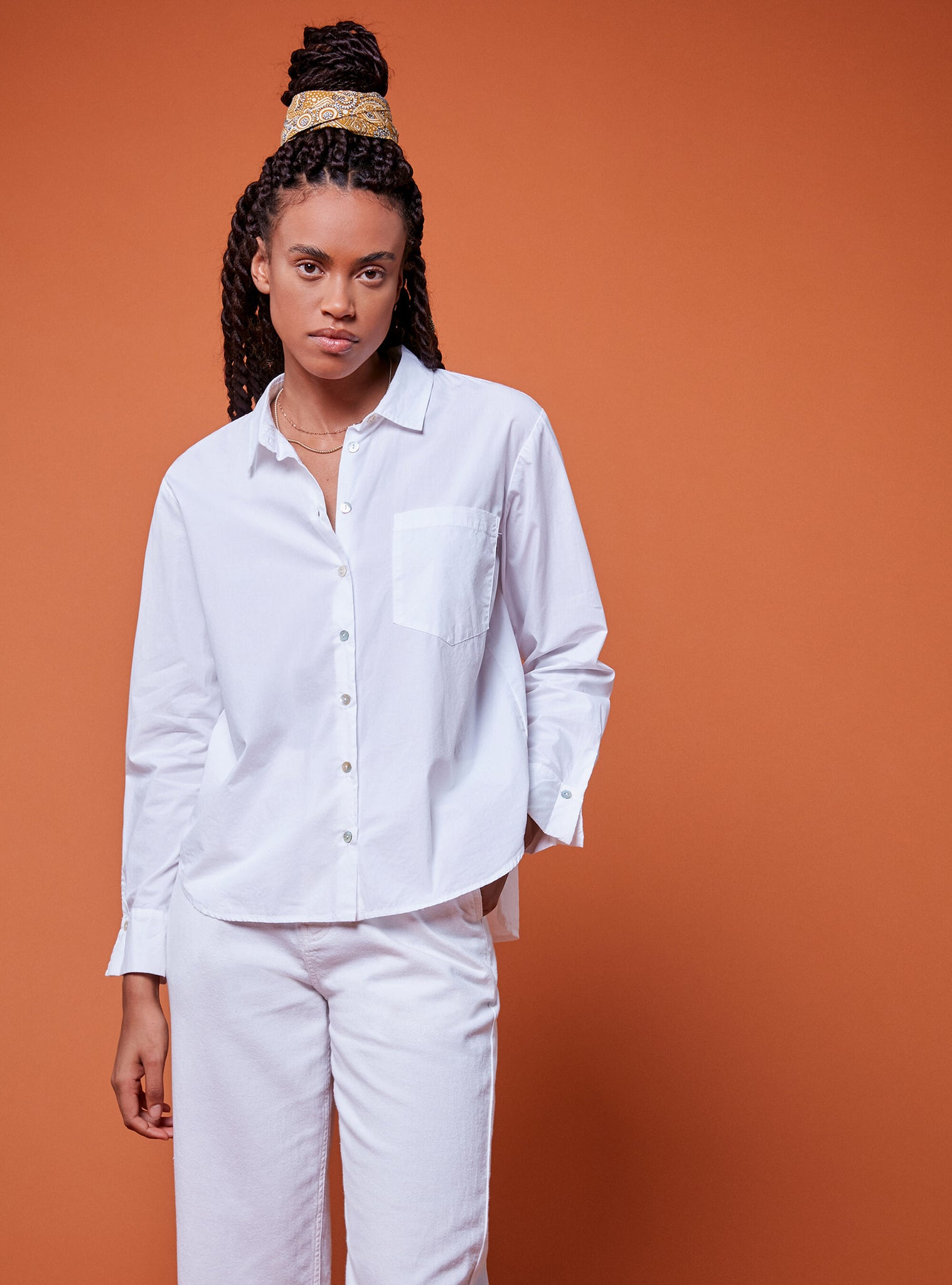 Cotton poplin shirt