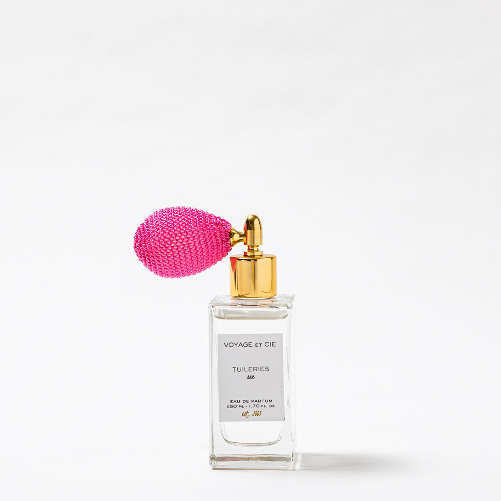 Perfume Spray w Pouf in Tulleries Rose
