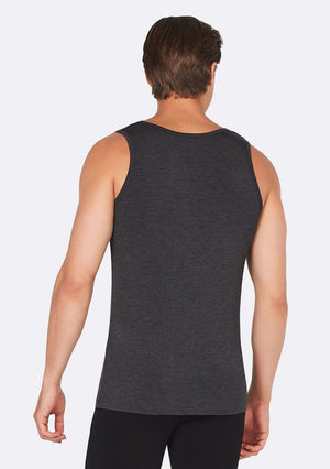 Boody Mens Tank Top Dark Marle Back