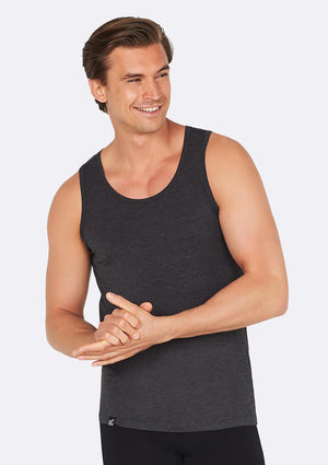 Boody Mens Tank Top Dark Marle Front