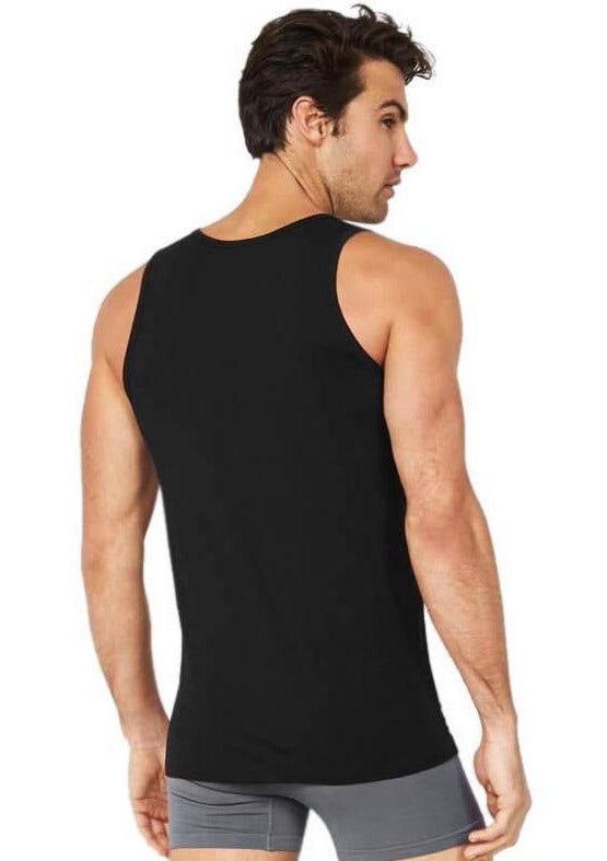 Boody Mens Tank Top Black Back